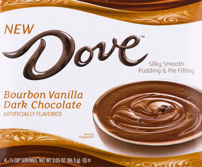 Dove Bourbon Vanilla Dark Chocolate Pudding & Pie Filling 3.05 oz