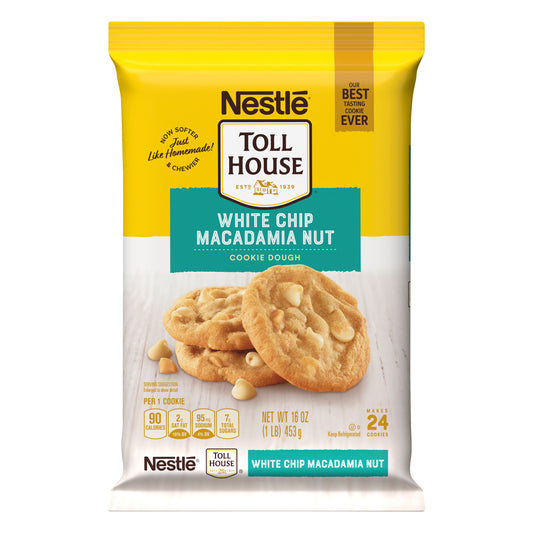 NESTLE TOLL HOUSE White Chip Macadamia Nut Cookie Dough 16 oz. Pack
