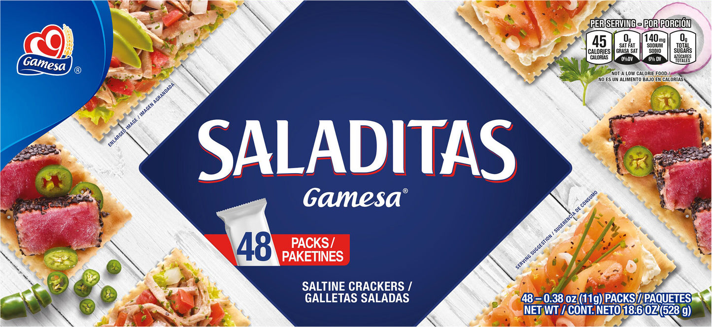 Gamesa Saltine Crackers Saladitas 18.6 Oz 48 Count