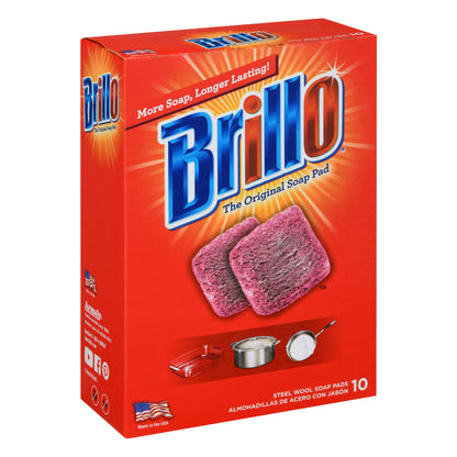 Brillo Steel Wool Soap Pads 10 ea