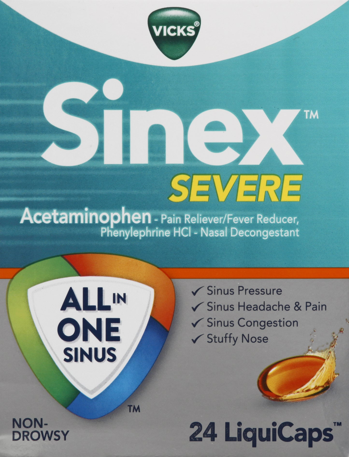 Vicks Sinex Severe LiquiCaps Acetaminophen 24 ea