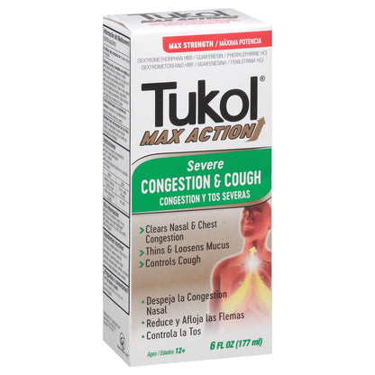 Tukol Max Action Max Strength Severe Congestion & Cough 6 oz