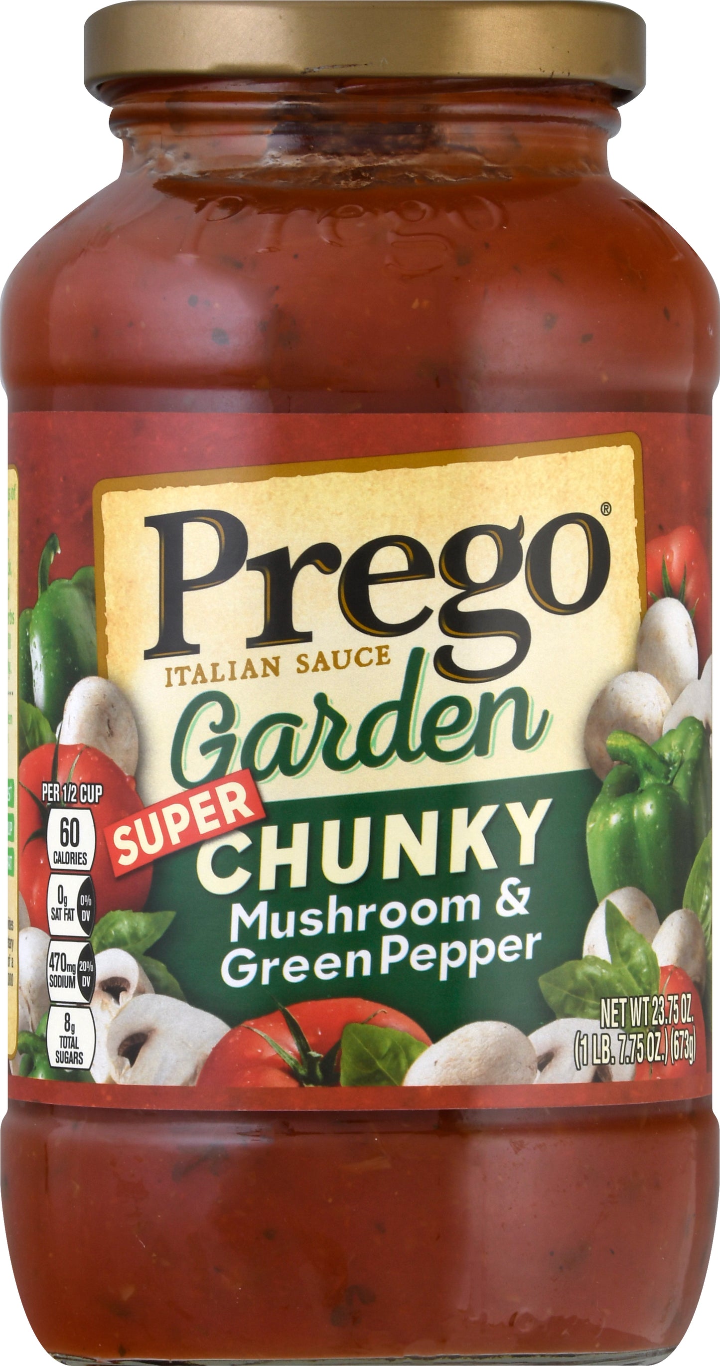 Prego Garden Super Chunky Mushroom & Green Pepper Italian Sauce 23.75 oz