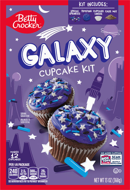 Betty Crocker Ready to Bake Galaxy Cupcake Kit, 13.9 oz, 12 ct