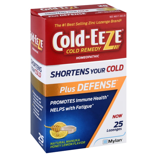 Cold Eeze Lozenges Natural Manuka Honey Lemon Flavor Cold Remedy 25 ea