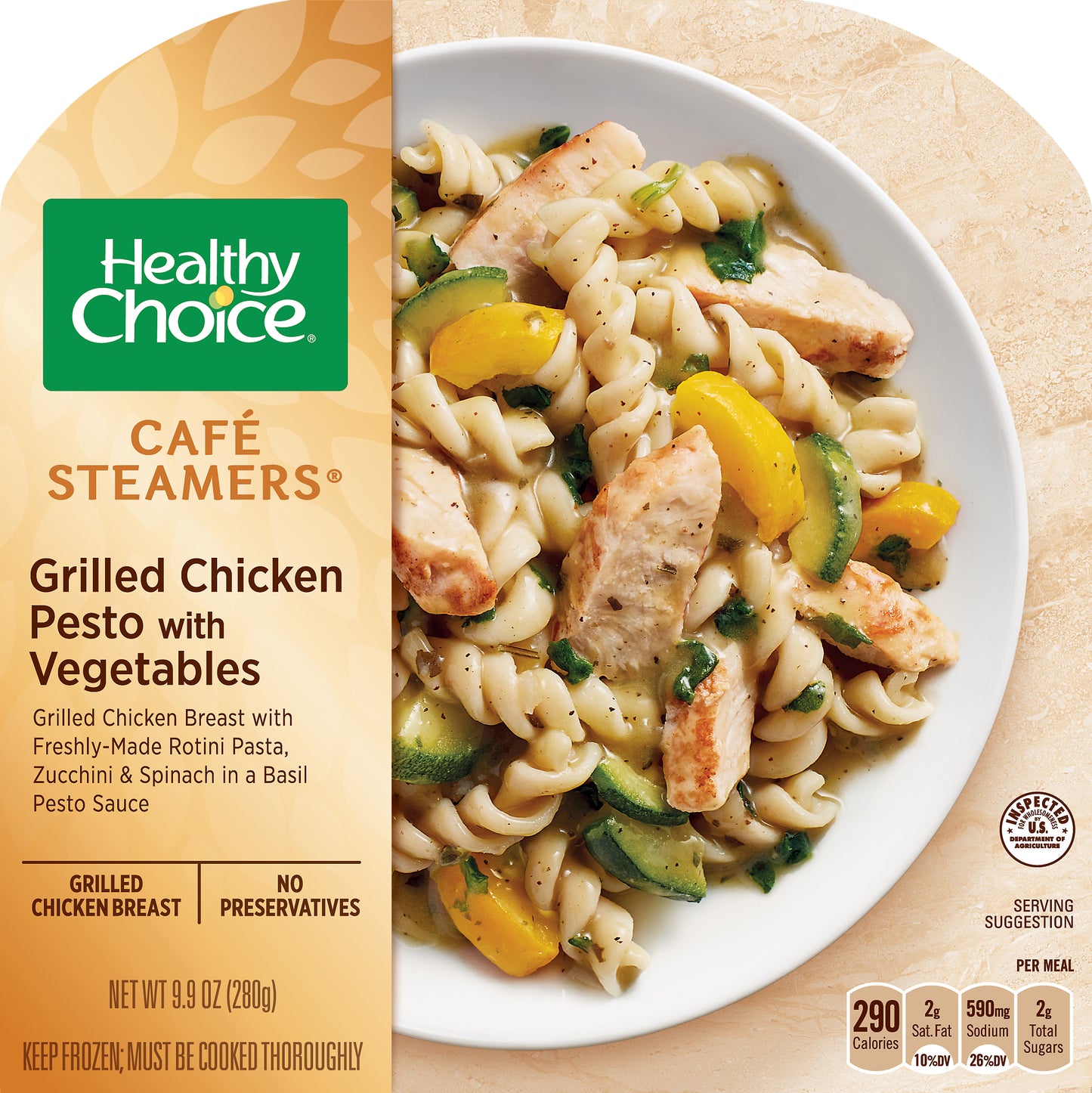 Healthy Choice Cafe Steamers Grilled Chicken Pesto with Vegetables 9.9 oz