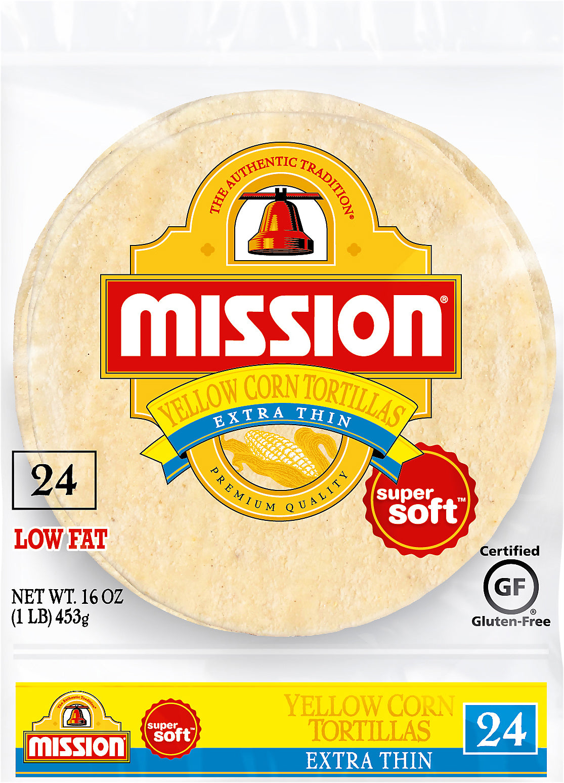 Mission Extra Thin Yellow Corn Tortillas, 24 Count
