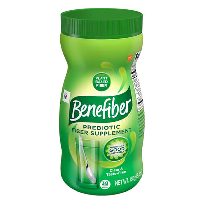 Benefiber Daily Prebiotic Fiber Supplement Powder for Digestive Health, Unflavored - 5.4 Ounces