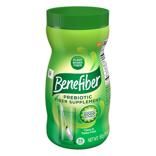 Benefiber Daily Prebiotic Fiber Supplement Powder for Digestive Health, Unflavored - 5.4 Ounces