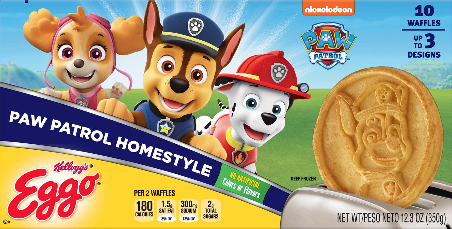 Eggo Paw Patrol Homestyle Waffles 10 ea