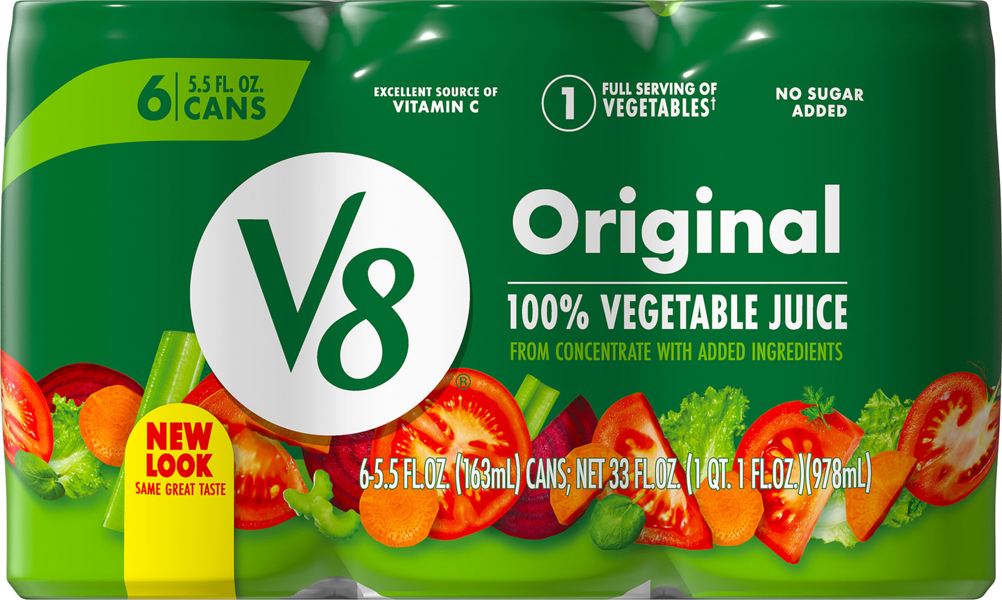 V8 Original 100% Vegetable Juice 6 - 5.5 fl oz Cans