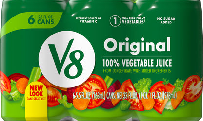 V8 Original 100% Vegetable Juice 6 - 5.5 fl oz Cans