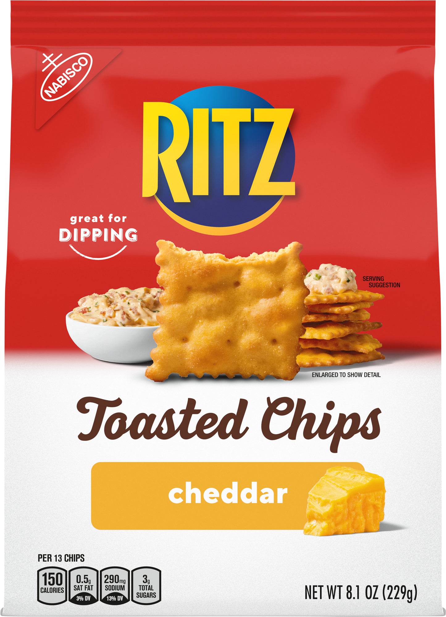Ritz Cheddar Toasted Chips 8.1 oz