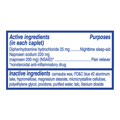 Aleve PM Pain Reliever/Nighttime Sleep-Aid Caplets 40 ea