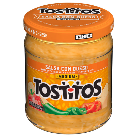 Tostitos Salsa Con Queso Medium 15 Oz