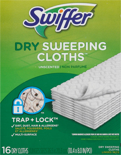 Swiffer Unscented Dry Sweeping Cloths 16 ea