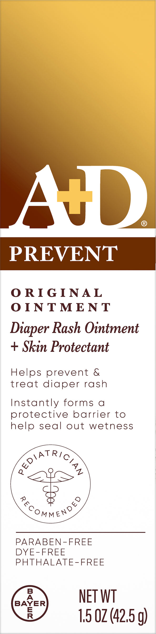 A+D Prevent Original Ointment 1.5 oz Box