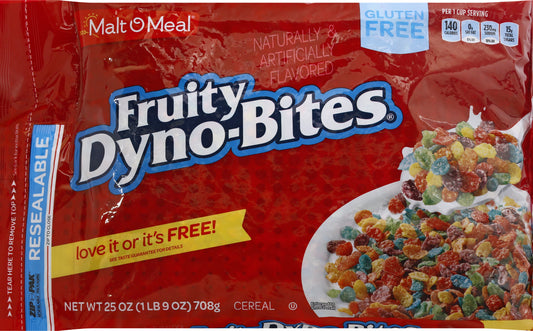 Malt O Meal Family Size Gluten Free Fruity Dyno-Bites Cereal 25 oz