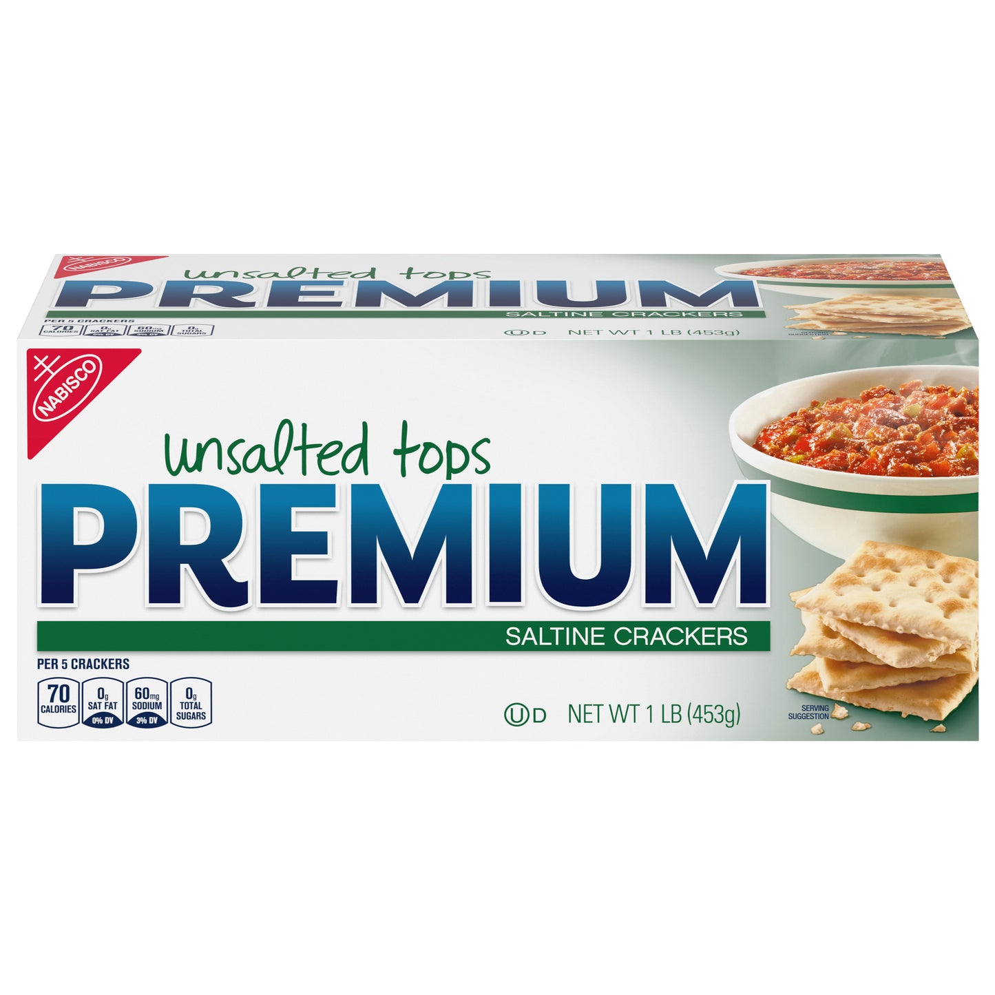 MONDELEZ GLOBAL LLC (SNACKS US) PREMIUM PREMIUM Unsalted Top Carton BE Update 620990 16 oz English