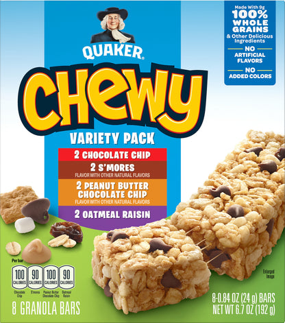 Quaker Chewy 8 Pack Variety Pack Granola Bars 8 ea