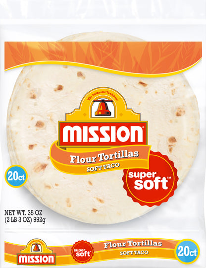 Mission Soft Taco Flour Tortillas, 20 Count