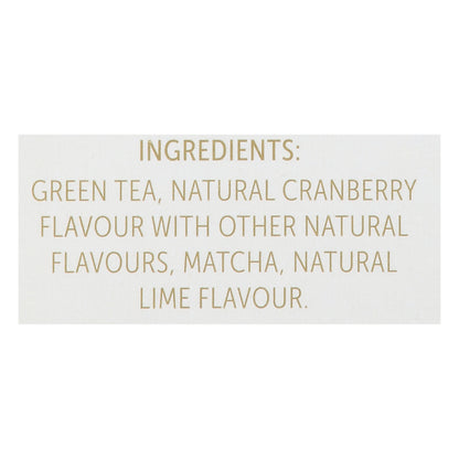 Twinings Tea Bags Energize Matcha Cranberry & Lime Green Tea 18 ea