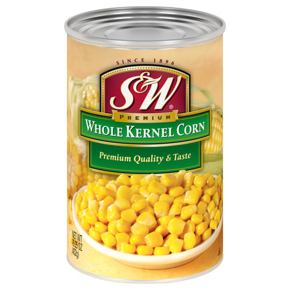 S&W Premium Whole Kernel Corn 15.25 oz
