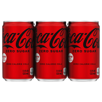 Coca-Cola Zero Sugar Cola 6 - 7.5 fl oz Cans