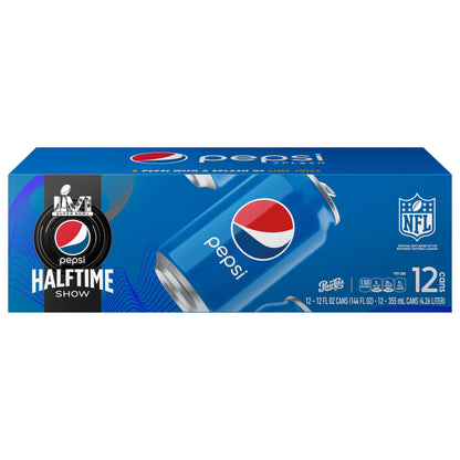 Pepsi Soda Cola 12 Fl Oz 12 Count Cans
