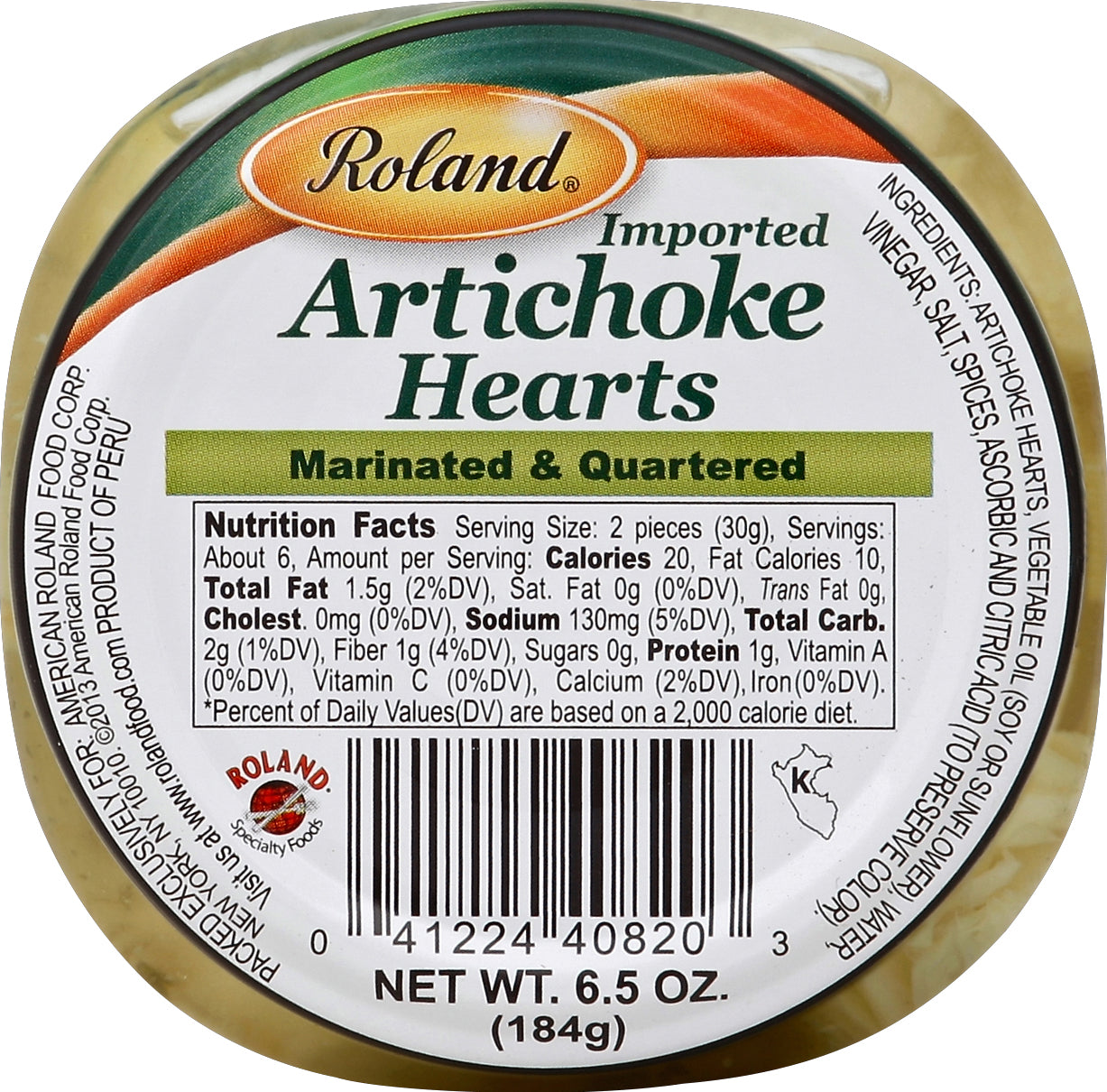 Roland Artichoke Hearts 6.5 oz