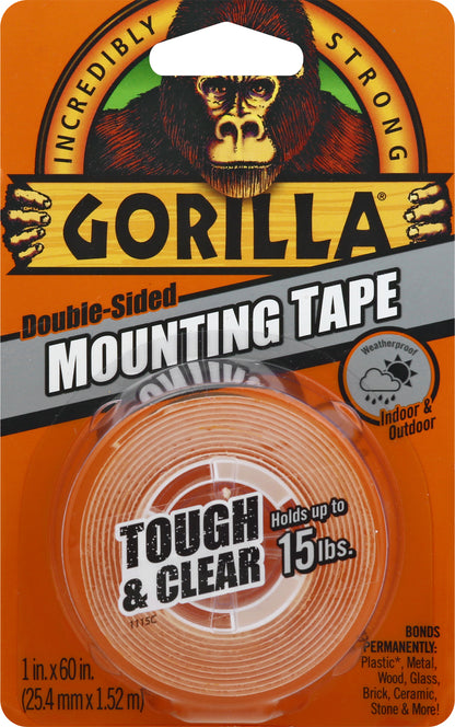 Gorilla Double-Sided Tough & Clear Mounting Tape 1 ea