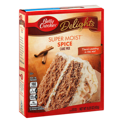 Betty Crocker Delights Super Moist Spice Cake Mix 15.25 oz