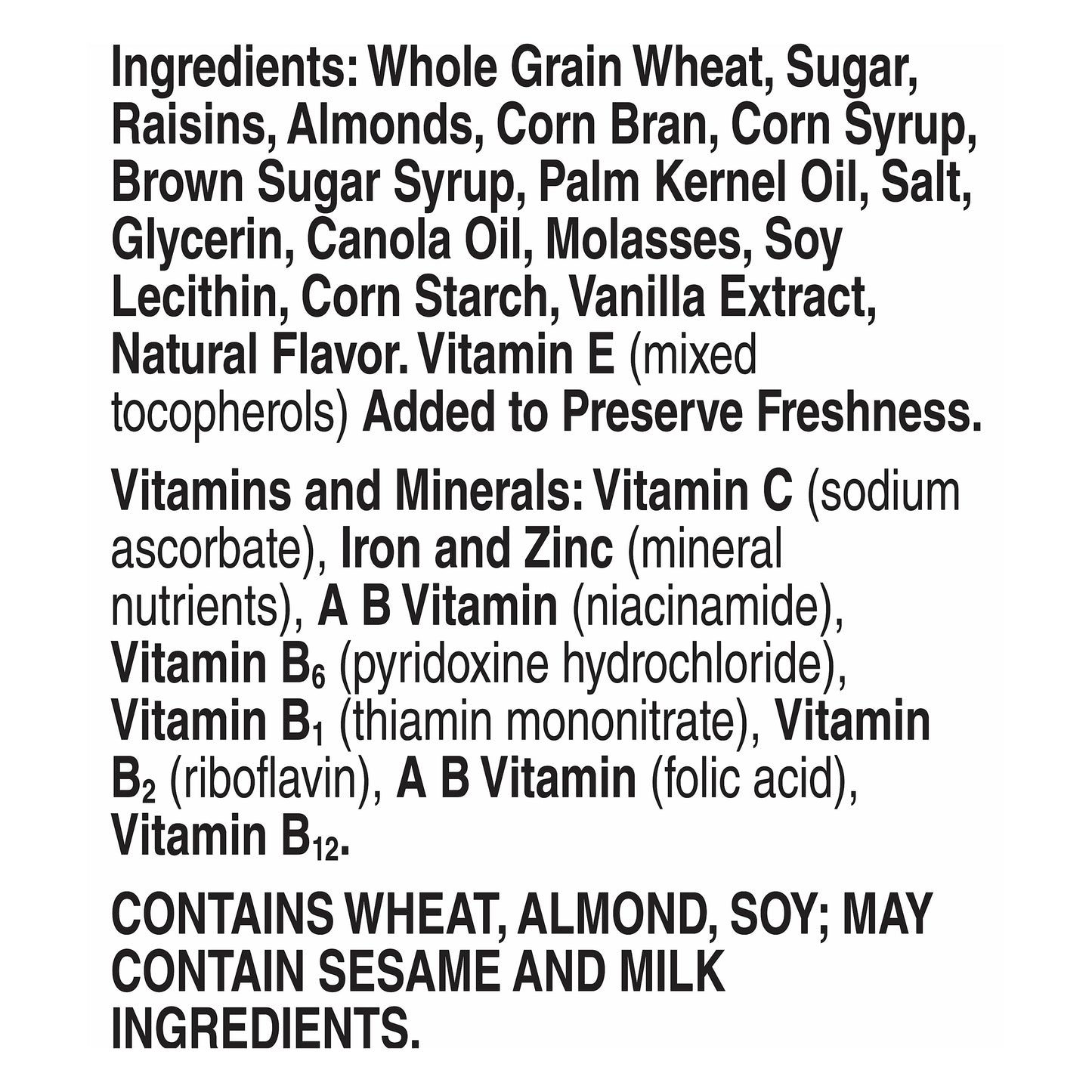 Raisin Nut Bran Cereal 20.8 oz