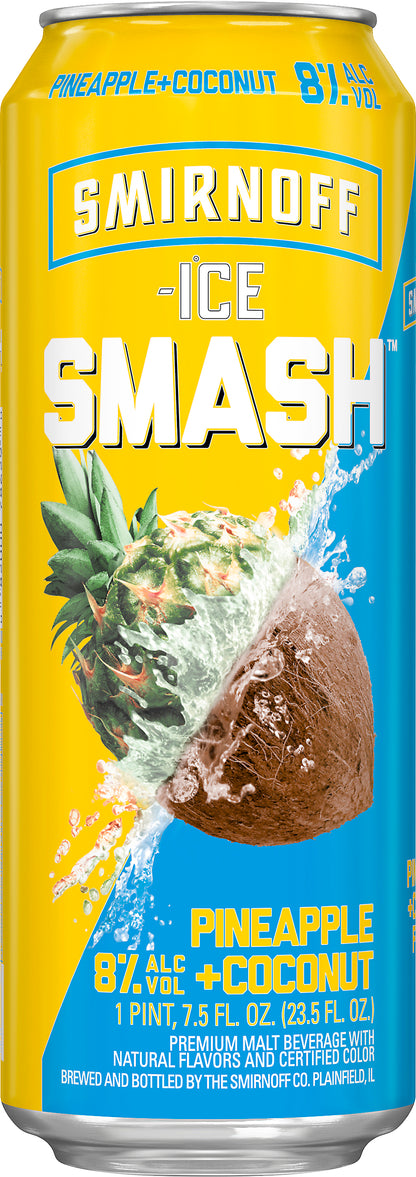 Smirnoff Ice Smash Pineapple + Coconut Malt Beverage 23.5 oz