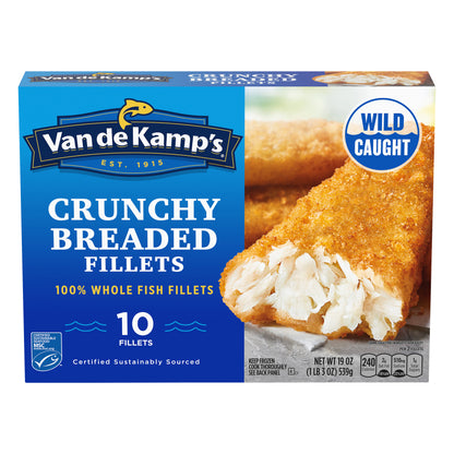 Van de Kamp's 100% Whole Crunchy Breaded Fish Fillets 10 ea