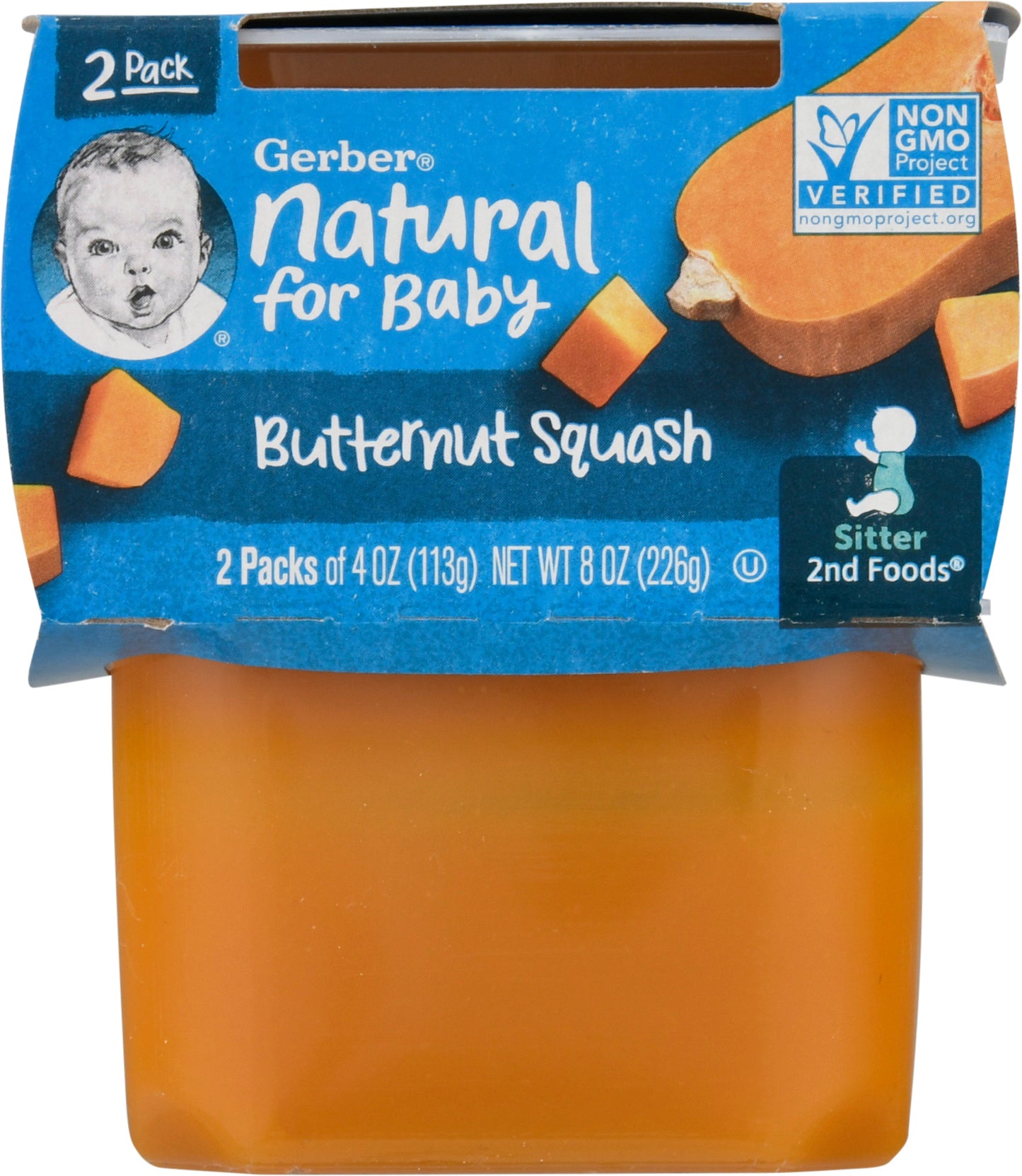 Gerber 2nd Foods 2 Pack Natural for Baby Butternut Squash 2 - 4 oz