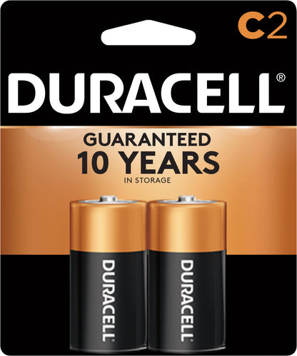 Duracell 2 Pack C Alkaline Batteries 2 ea