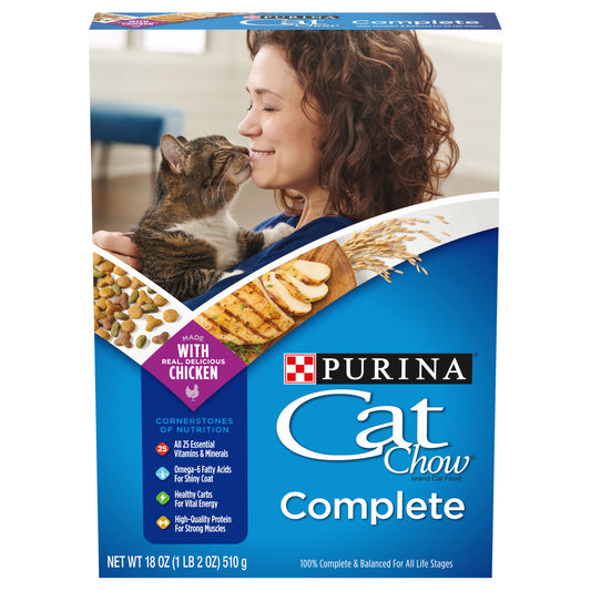 Purina Cat Chow High Protein Dry Cat Food, Complete - 18 oz. Box