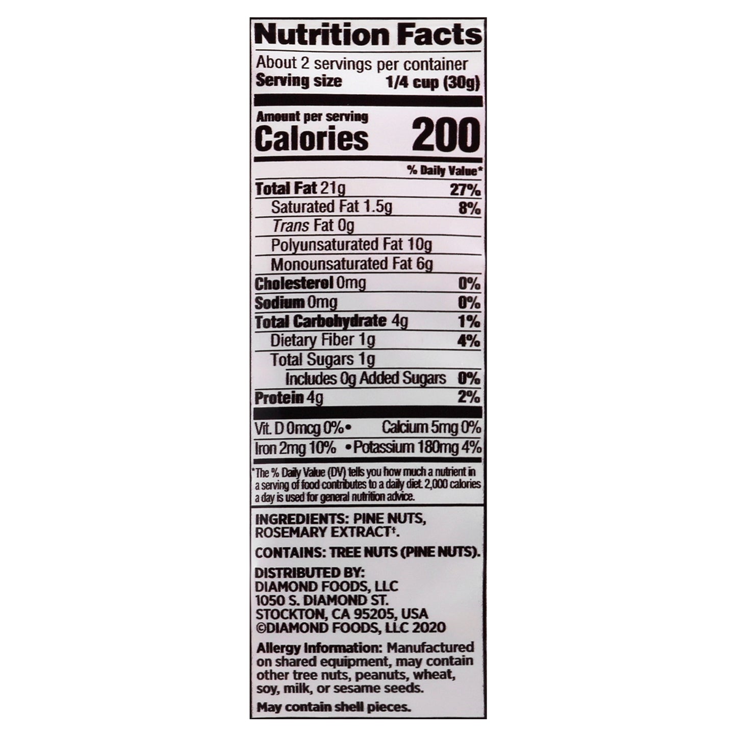 Diamond Pine Nuts 2.25 oz