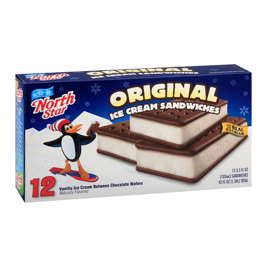North Star Ice Cream Sandwiches 12 ea