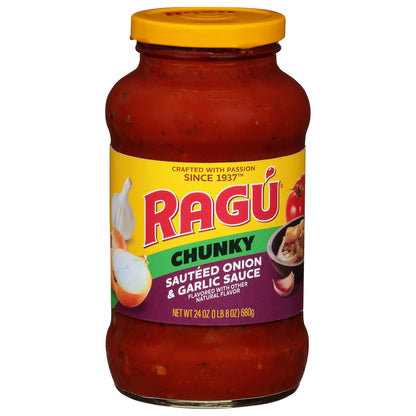 Ragu Chunky Sauteed Onion & Garlic Sauce 24 oz