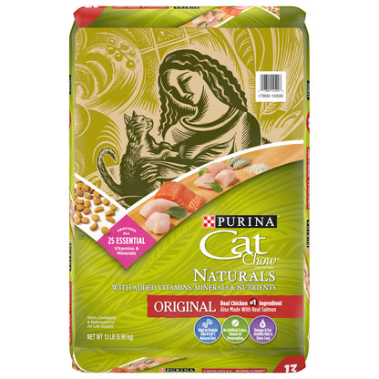 Purina Cat Chow Natural Dry Cat Food, Naturals Original - 13 lb. Bag