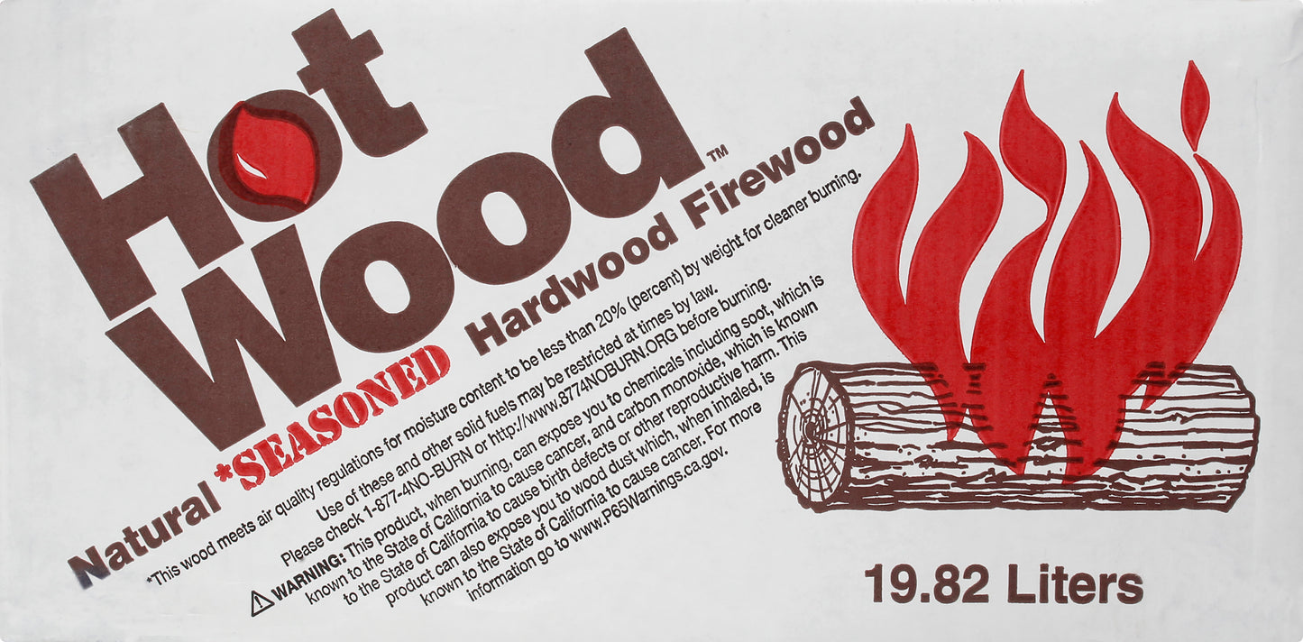 Hot Wood Jumbo Pack Hardwood Seasoned Natural Firewood 1 lt