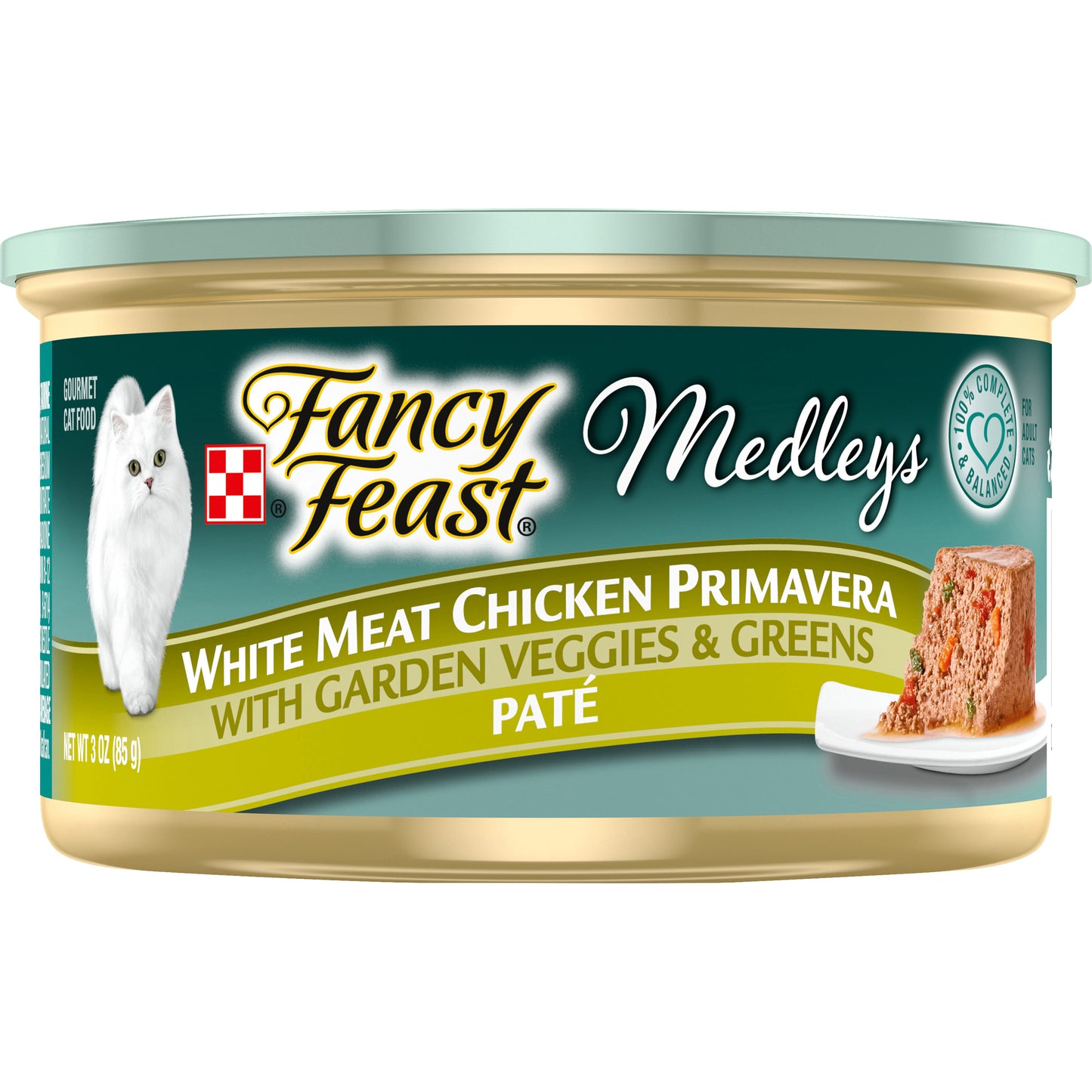 Purina Fancy Feast Pate Medleys White Meat Chicken Primavera With Garden Veggies - 3 Oz