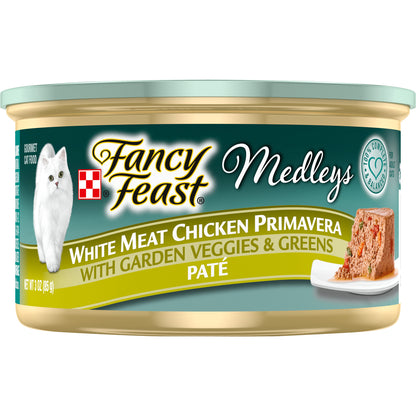 Purina Fancy Feast Pate Medleys White Meat Chicken Primavera With Garden Veggies - 3 Oz