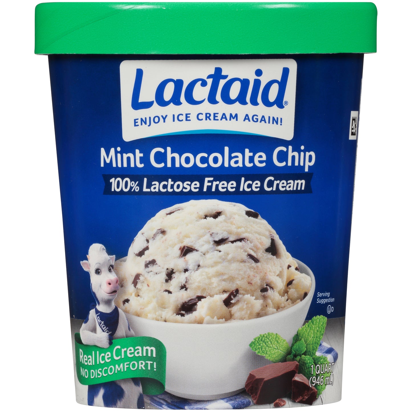 Lactaid® Mint Chocolate Chip 100% Lactose Free Ice Cream 1 qt. Tub