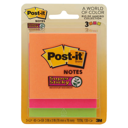 Post-it Super Sticky Notes 3 ea