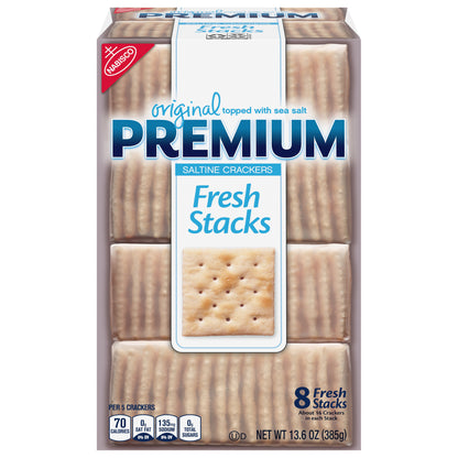 Premium Original Saltines With Sea Salt 8 Fresh Stacks