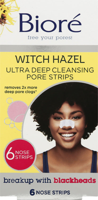 Biore Witch Hazel Ultra Deep Cleansing Pore Strips 6 ea