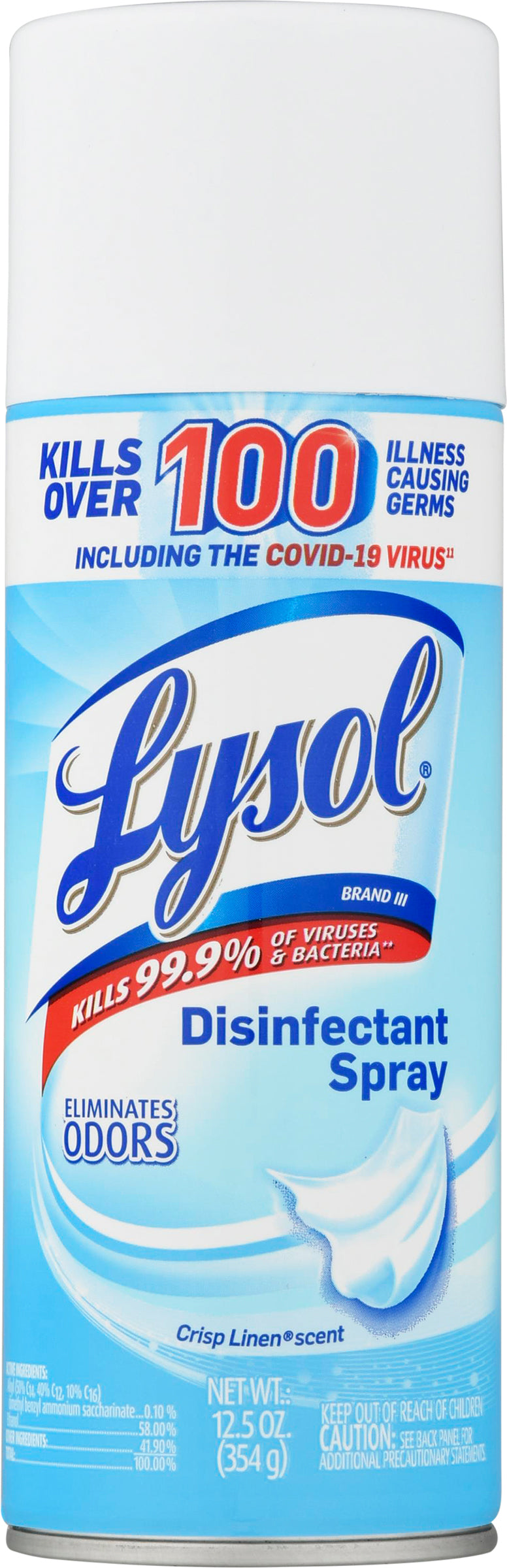 Lysol Crisp Linen Scent Disinfectant Spray 12.5 oz